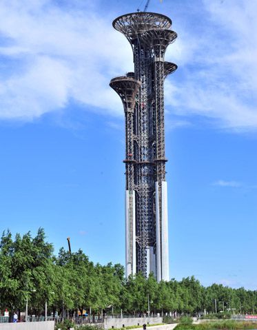 觀光塔 外裝修 奧林匹克森林公園 北京 中國風景園林網(wǎng)