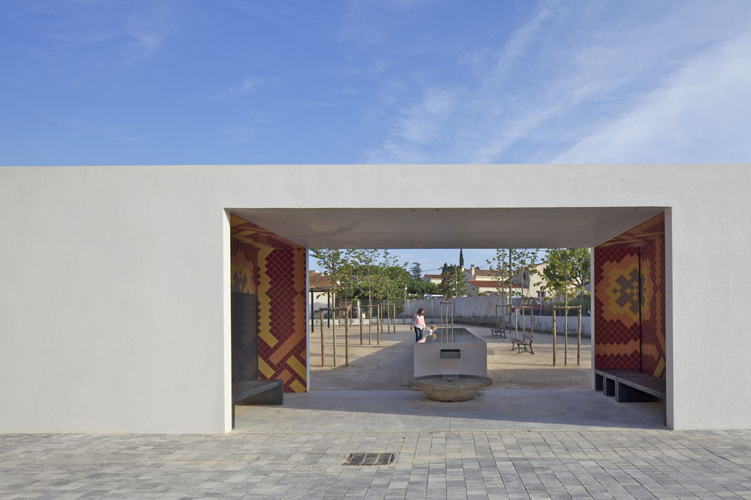 法國,馬賽Gignac la Nerthe市中心廣場景觀項目