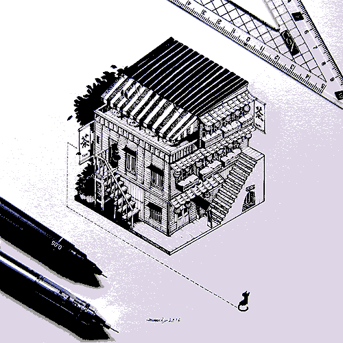 賞析：呆萌的臺(tái)灣建筑畫(huà)