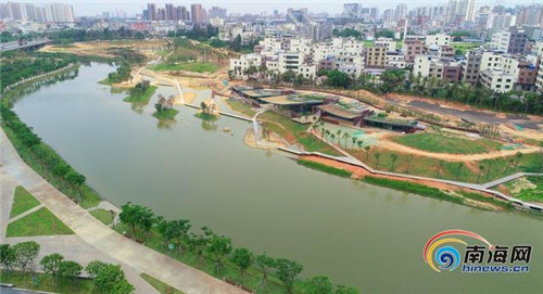 航拍?？诿郎岷峪P翔濕地公園生態科普館 