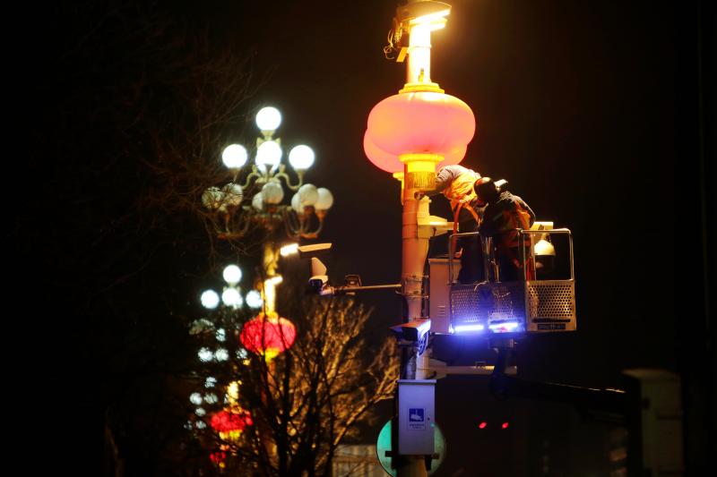 長安街及沿線景觀布置進入“春節(jié)模式”