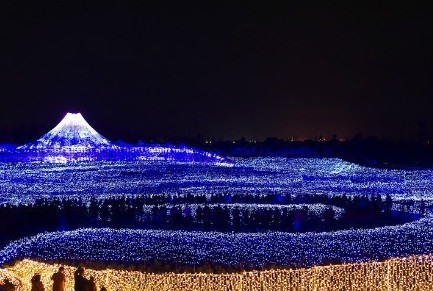 日本長島植物園7百萬盞LED彩燈打造時空隧道